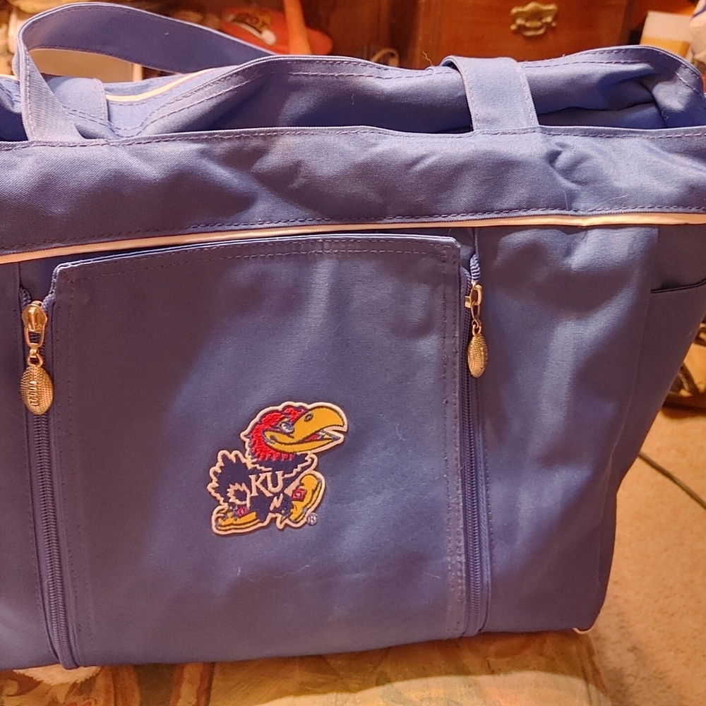 Licensed KU Diaper Bag With Baby Items New
